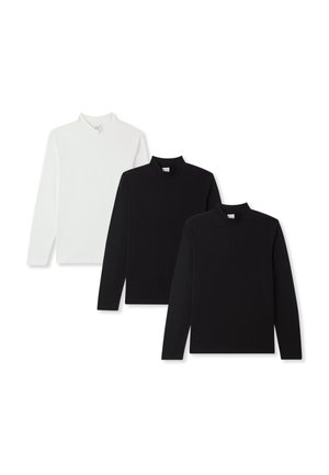 PACK 3 MANICHE LUNGHE A - Maglietta a manica lunga - nero bianco