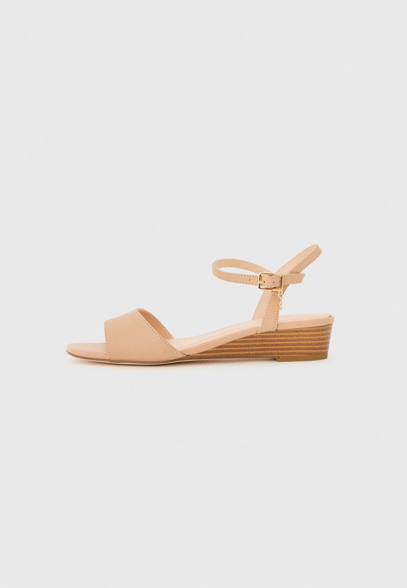 Dune London Sandalen met sleehak roze