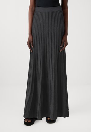 ONLY ONLTESS LONG SKIRT - Gonna lunga - dark grey melange