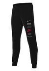 CLUB UNISEX - Pantalones deportivos - black/smoke grey/university red