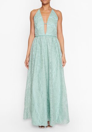 LOW BACK - Maxi dress - dusty green embroidery