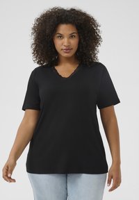 Kaffe Curve - KCFANANDA - Basic T-shirt - black deep cc Thumbnail Image 1