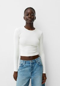 Bershka - Maglietta a manica lunga - white Immagine in miniatura 1
