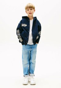 Tommy Hilfiger - VARSITY MIXED GRAPHIC SNAP-BUTTON HOODY - Sudadera con cremallera - dark blue Imagen en miniatura 1