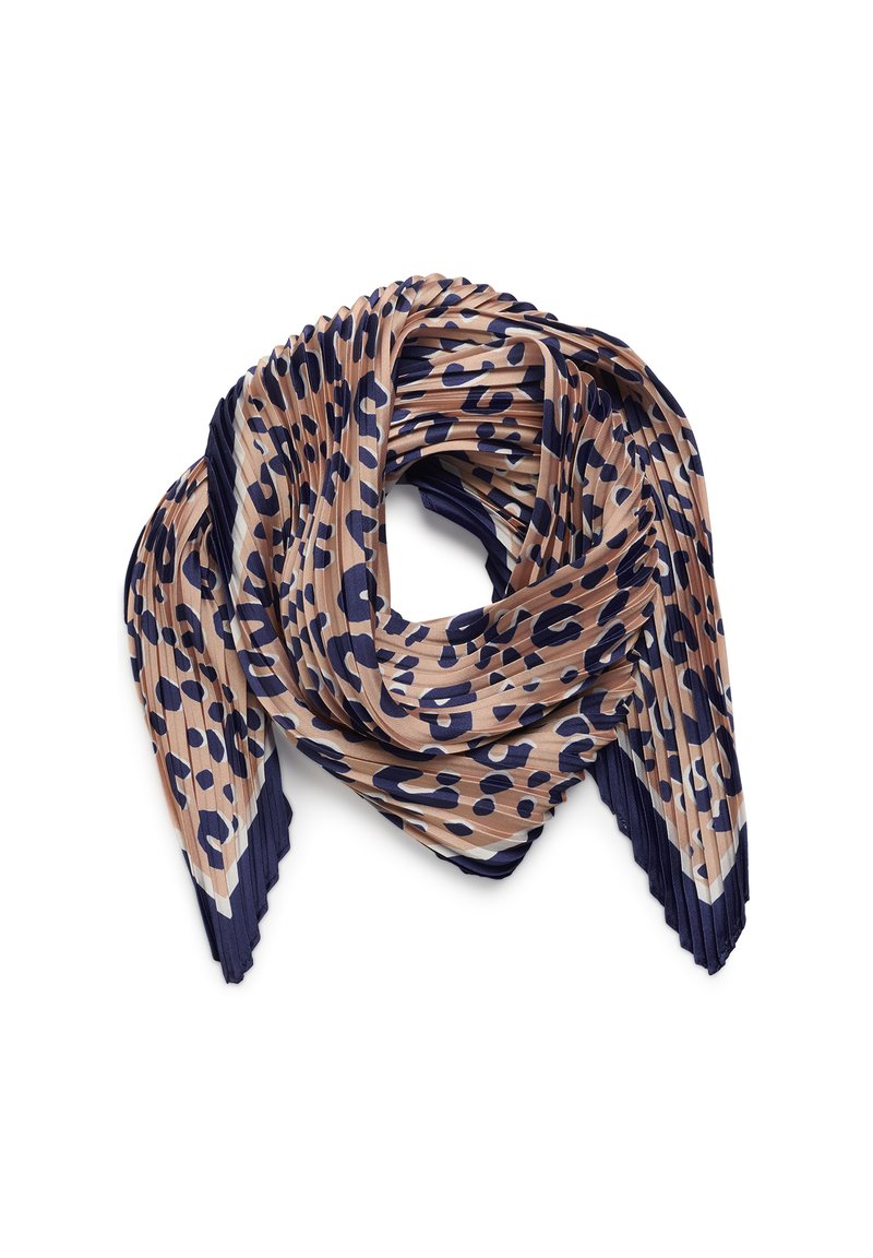 Foulard Carré Léopard - Mixte Bleu, Violet Et Marron, Style Bandana Décontracté