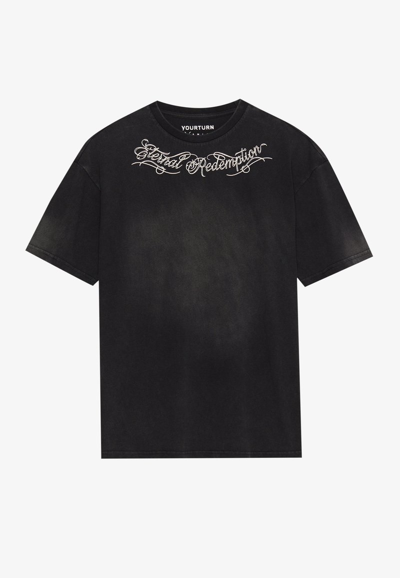 YOURTURN T-shirt print donkergrijs YOURTURN T-shirt print donkergrijs