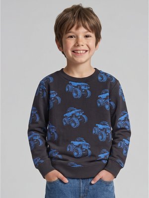 TOM TAILOR, TOM TAILOR STRICK & SWEATSHIRTS SWEATSHIRT MIT ALLOVER-PRINT - Sweatshirt - grey blue monster truck design