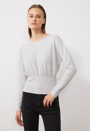 Långärmad tröja - mottled light grey