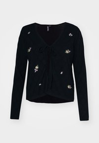 PCLENE TIE CARDIGAN - Cardigan - black