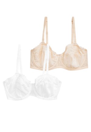 LIZZIE NON-PADDED TWO PACK - Podprsenka bez kostíc - nude/white
