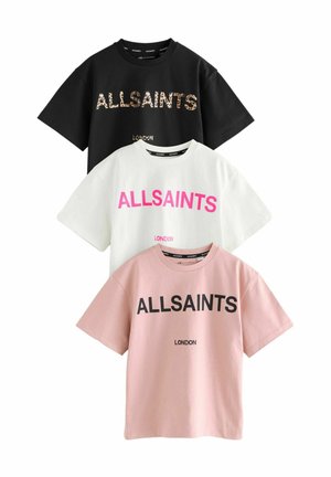 LOGO 3 PACKS - Printtipaita - black pink