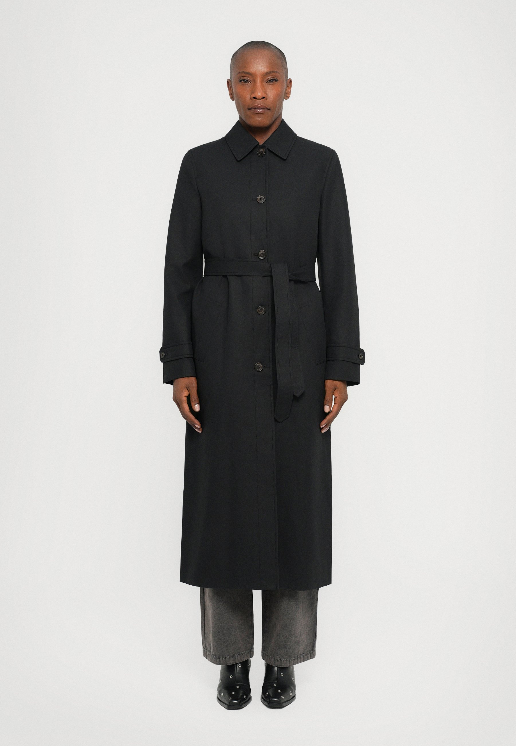 MOSCHINO JEANS LONG JACKET - Classic coat - black - Zalando