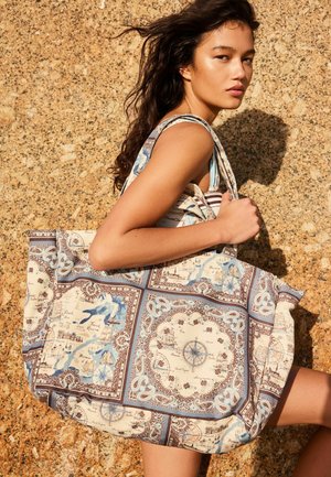Next, MAP PRINT CANAS SHOULDER BAG . - Käekott - cream