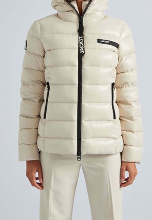 Bunda z prachového peří - stone