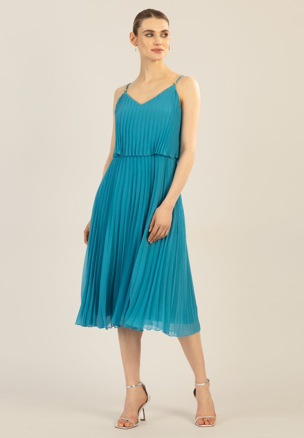 KURZES PLISSEE - Freizeitkleid - türkis