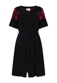 Rochie de zi - schwarz rot