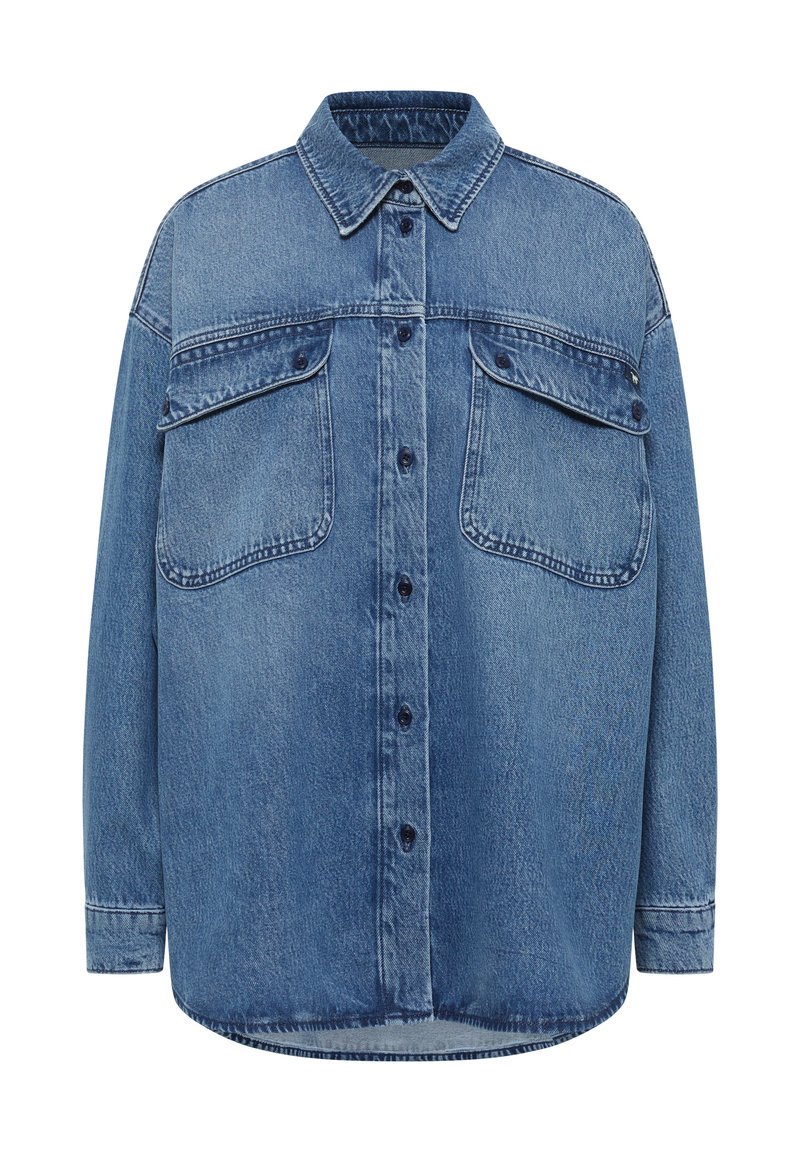 mustang Overhemdblouse blauw