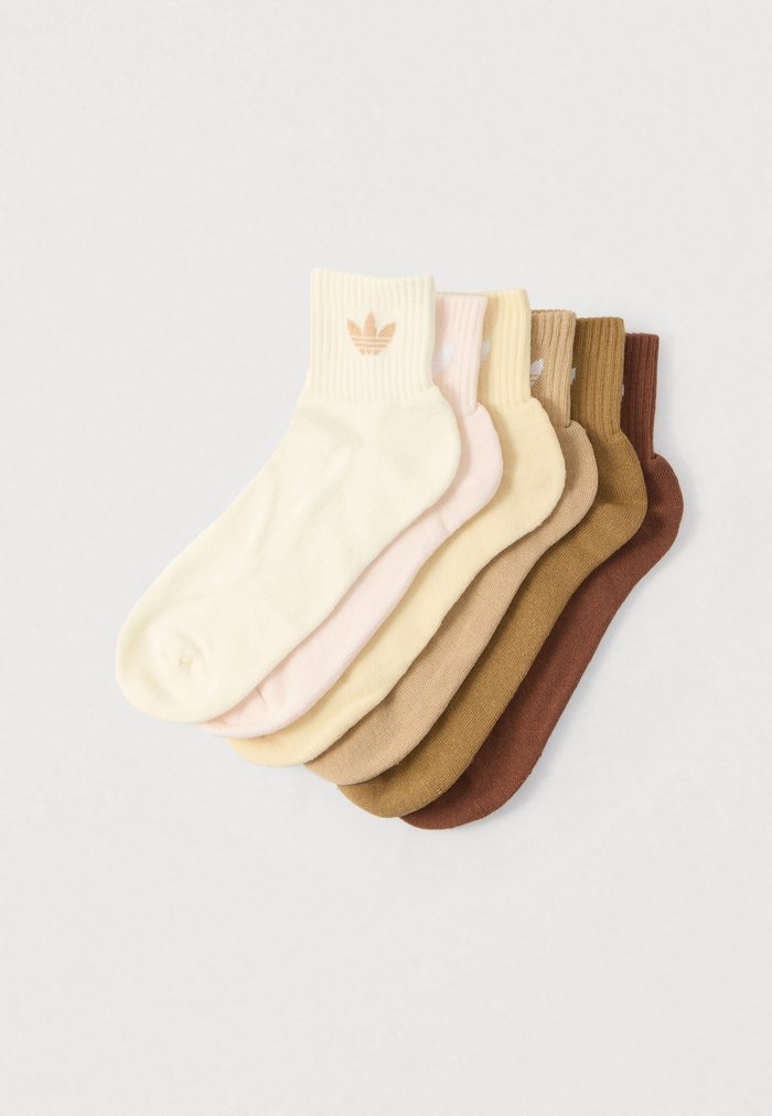 adidas MID ANKLE SCK 6 PACK UNISEX - Calcetines - cream white/wonder quartz/sand strata