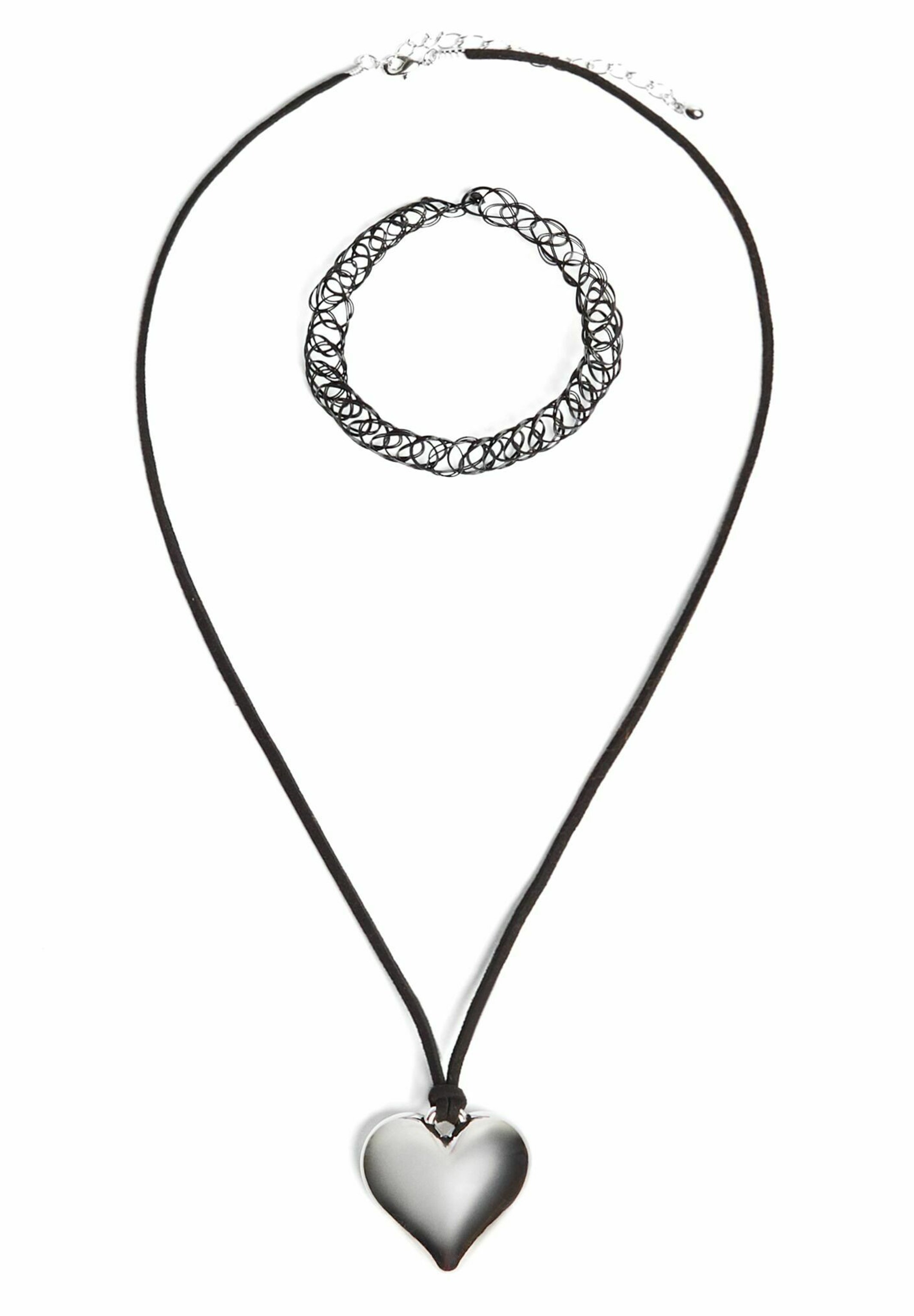 BESPMOSP Set Di 2 Collane Con Ciondolo Anello Scritta 'I Love You' - Gioiello In Acciaio Inox Per Mamma, Figlia, Amica, Regalo San Valentino, Compleanno
