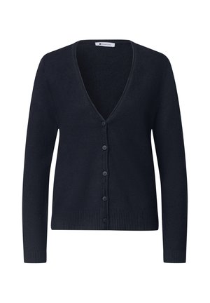 Street One, CADIGAN MIT V-NECK UND KNOPFLEISTE - Gilet - darkest blue