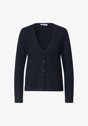Street One, CADIGAN MIT V-NECK UND KNOPFLEISTE - Gilet - darkest blue