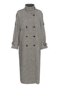 Gestuz AVIC LONG COAT - Trenssi - black/white
