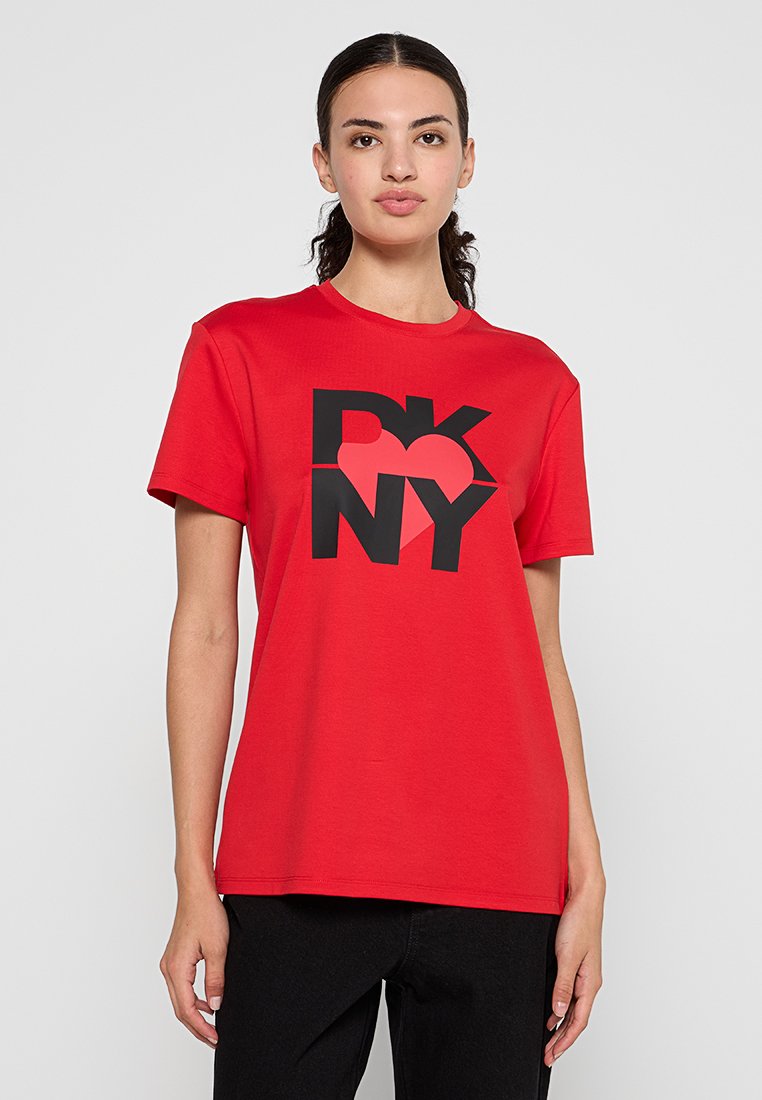 DKNY T-shirt print rood