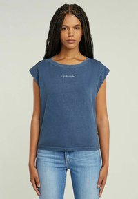 G-STAR - G-SCRIPT LOGO - Basic T-shirt - mid blue gd Thumbnail Image 1