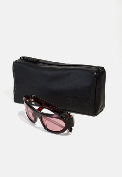 GCDS UNISEX - Sunglasses - red havana