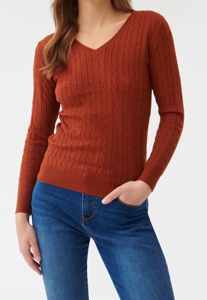 Strickpullover - orange