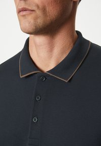 Marc O'Polo SHORT SLEEVE DETAILS AT COLLAR CUFFS AND HEM - Poloshirt - dark navy