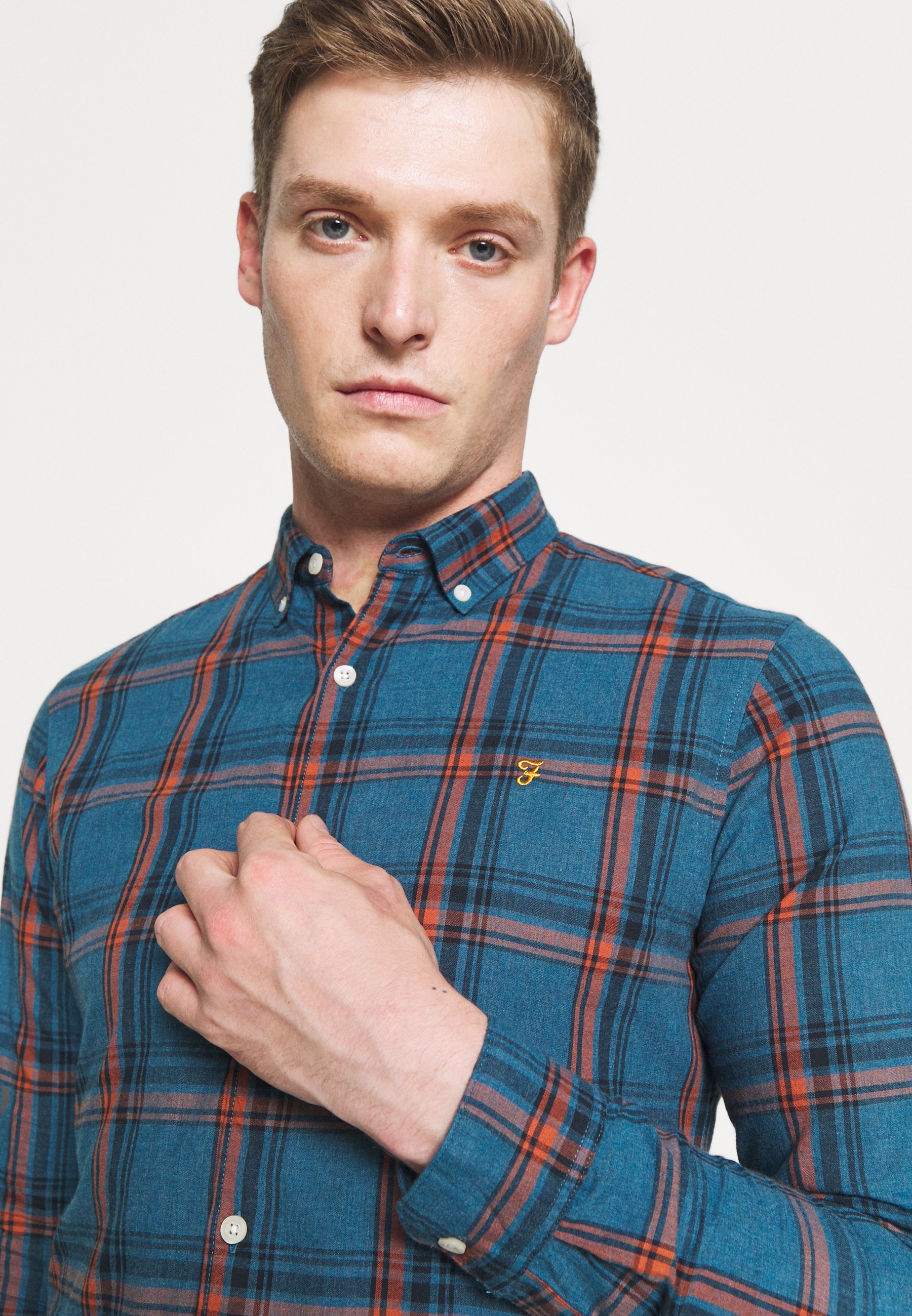 Farah STEEN CHECK - Shirt - atlantic 