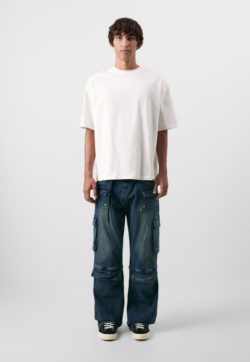 Don't Waste Culture REZO UNISEX - Laza szabású farmerek - dark blue