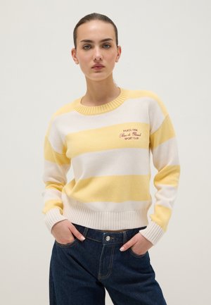 STRIPED REGULAR FIT - Trui - yellow white