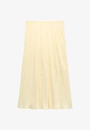 Marks & Spencer, TEXTURED - A-line skirt - soft yellow