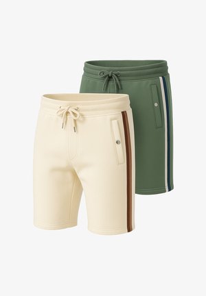 SET OF 2 - Pantalon de survêtement - green/beige