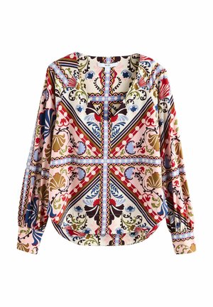 Next LONG SLEEVE V-NECK - Blúzka - multi tile print