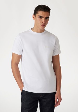 LOGO BRODÉ - Basic T-shirt - blanc
