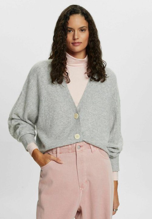 Cardigan Long ICHI Kamara Femme - Laine Alpaga Et Polyester Recyclé, Tons Automnaux