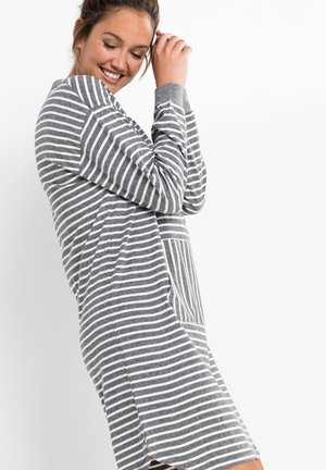 MODERNES MIT PRAKTISCHER KÄNGURU-TASCHE - Camicia da notte - grau