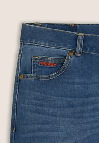 Freddy IN BULL ELASTICIZZATO - Pantalones - jeans chiaro-cuciture beige