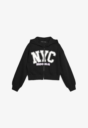 Terranova, FELPA CON STAMPA - Felpa con zip - nero