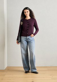 Lindex ANNA - Cardigan - dark lilac