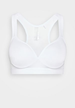 ONLY Play ONPMARTINE SEAMLESS BRA OPUS - Sportmelltartó közepesen nehéz sportoláshoz - white