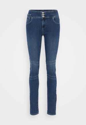 ONLY, ONLDAISY WIDE WAISTBAND - Uske traperice - dark blue denim
