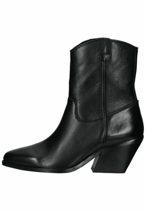 Cowboy/biker ankle boot - black