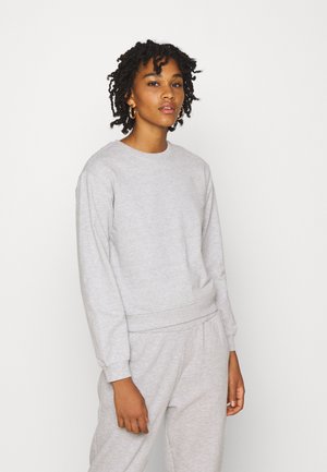 Basic Crew neck regular fit - Sweatshirts - mottled light grey