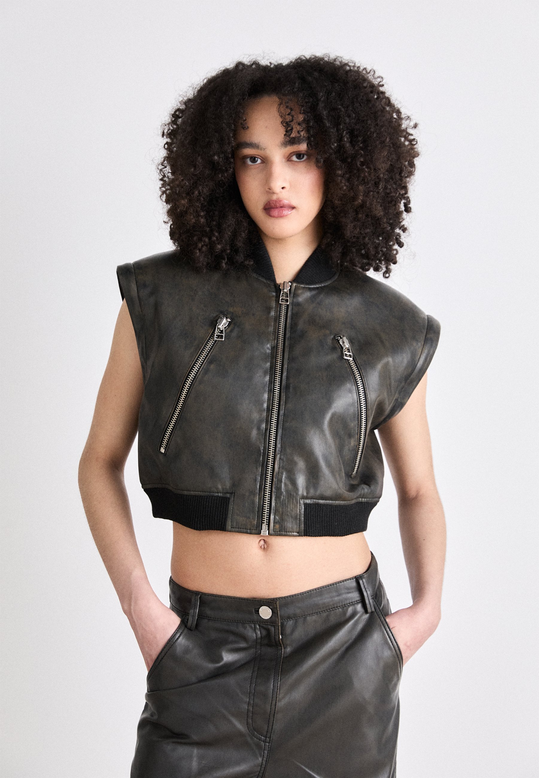 2nd Day EDITION JAZZ UNEVEN - Bomber Jacket - brown/black/black