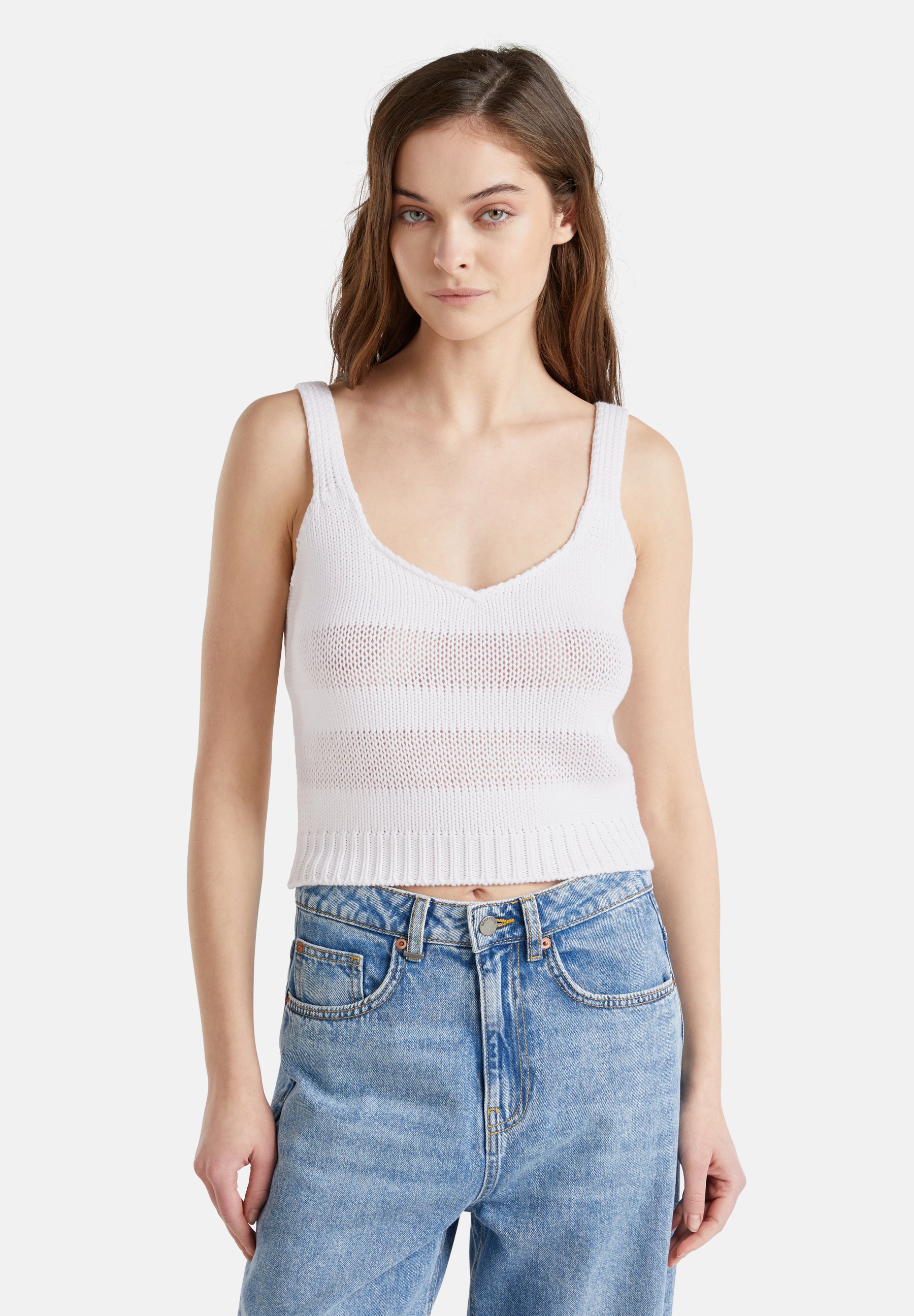 Canottiera United Colors Of Benetton Mussola Eco Viscosa Stampata