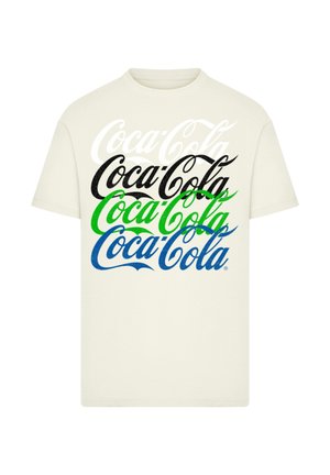COCA COLA REPEAT LOGO - T-Shirt print - sand